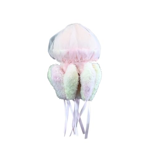 Cadeau filles peluche méduse rose doudou de naissance