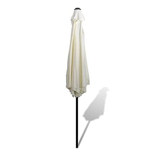 Outdoor Living - Gazon & Tuin -Parasol Zand Wit 3m Stalen Paal - Afbeelding 4