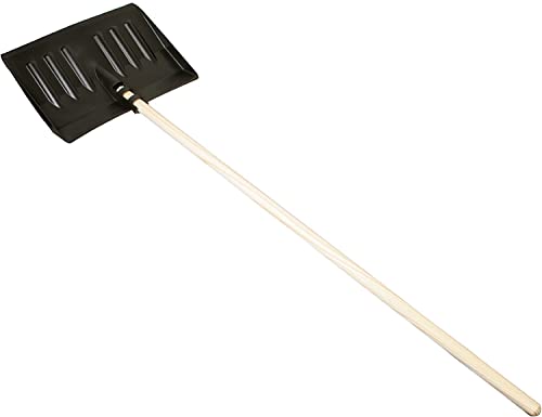 Easy Shopping Snow Shovel Spade 120cm Wooden Handle Mucking Garden Outside Snow Pusher Scooper Wide 42cm Scoop