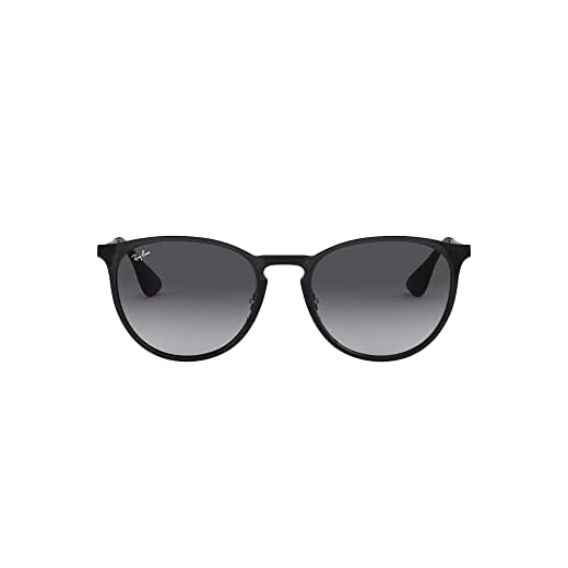 Óculos de Sol Ray-Ban Erika Metal 0RB3539 002/8G Tam 54 / Preto - Lentes Cinza Gradiente