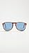 Persol PO9649S Aviator Sunglasses, Terra Di Siena/Light Blue, 52 mm