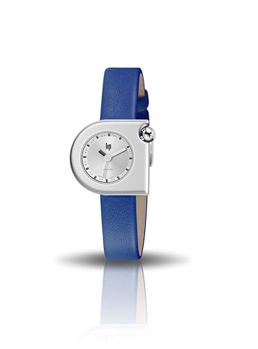 Lip Mach 2000 Mini Moon Montre Femme Acier Cuir Bleu 671195