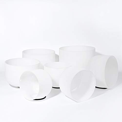440HZ 8''-12'' Set of 7 PCS Crystal Singing Bowl Sound Healing