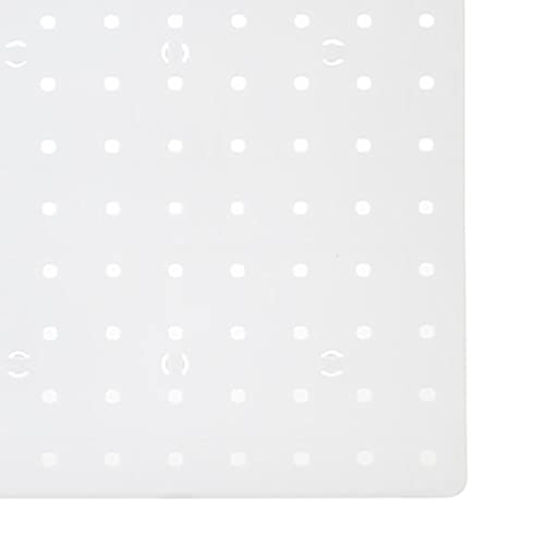 Image of Pegboard Wall Panel DIY Hole Board Storage Board for Craft Room Office Entry White