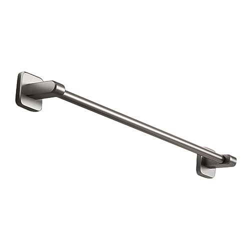 Mikikit Toallero Adhesivo de Pared 50Cm Toallero Resistente de Metal sin Taladros para Baño y Cocina Capacidad de Carga Alta Color Gris