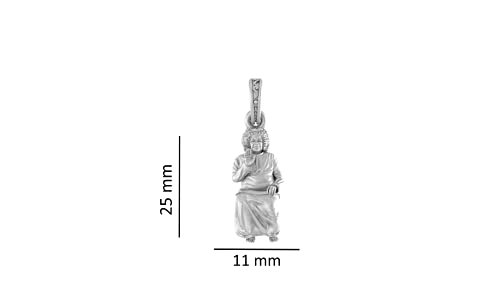 Pendentif Sathya Sai Baba en argent sterling 925 ciselé main - 3