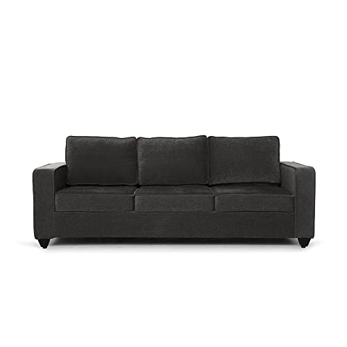 Image of Wakefit Sofa Set | 3 Year Warranty | Sofa 5 Seater, 5 Seater Sofa for Living Room, Wooden Sofa Set, Sofa Set 3+2 Seater - Napper(Malphino : Smoke Grey)