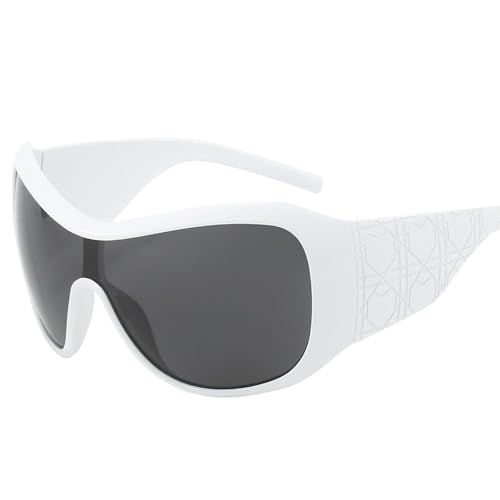 Lunettes de soleil surdimensionnées punk style sport pour homme et femme