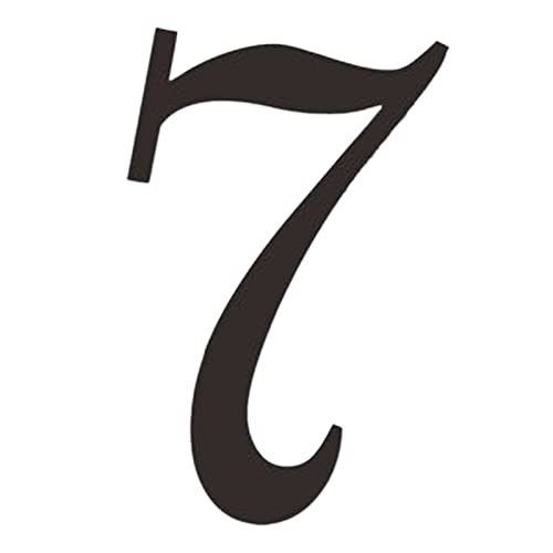 Numéro de porte 7 cm en acrylique noir autocollant pour boîte aux lettres et extérieur
