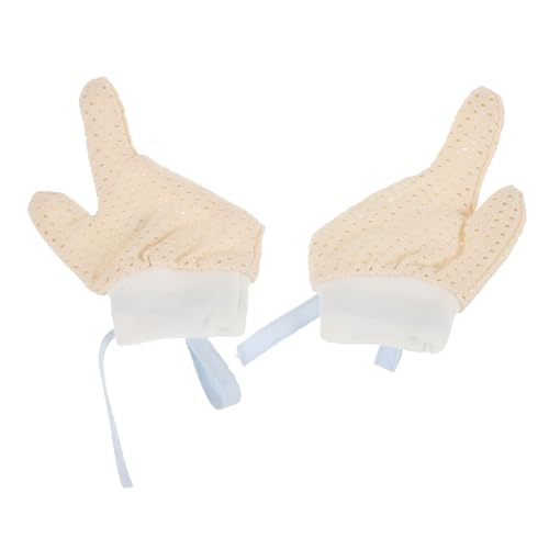 Baby Anti-Sucking Gloves for Infants Finger Protector for Thumb Sucking 1 Pair Soft Cotton Mittens for Newborns and Toddlers Prevents Finger Sucking Habit