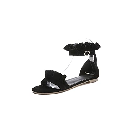 Sandales grandes tailles pour femmes nu-pieds plats d'été chic