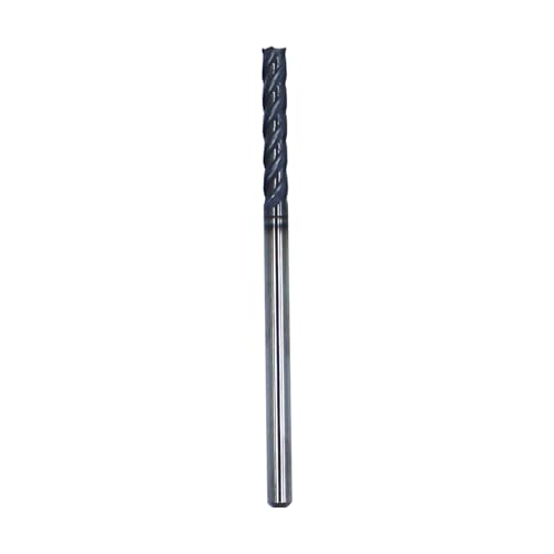 Image of 5pcs 1 /8in Solid Carbide Long End Mills,4 Flute, 30 Degree Helix Bits Tool for Medium Hardness Steel, Brass, Iron