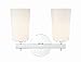 Crystorama Colton 2 Light Polished Chrome Wall Mount