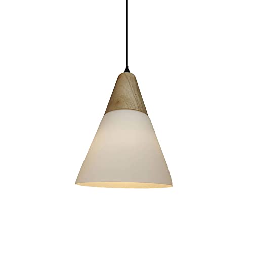 Chandelier E27 en bois et aluminium mat pour éclairage intérieur