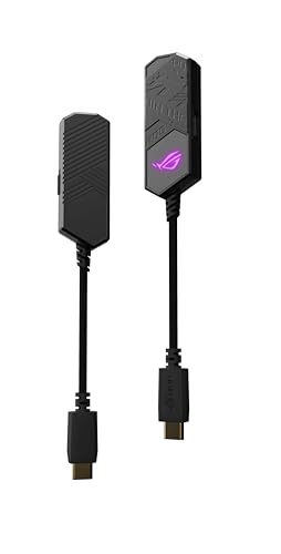 Image of ASUS ROG Clavis USB-C Gaming DAC (ESS 9281 Quad DAC Amplifier, AI Noise-Canceling Mic, MQA Rendering, Aura Sync RGB, Compatible with PC, Mobile, Playstation 5, and Switch)