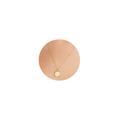 itianxi Dainty Bar Necklace for Women,Gold/Silver Cute Delicate Disc Necklcace,Trendy Elegant Dot Fashion Necklace