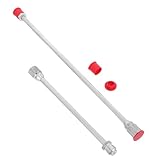 jojofuny 2 Stück Airless Farbspritzgerät Verlängerungsset 30cm 50cm Aluminium Verlängerungsstangen mit Rotem Schutzgriff Kompatibel für Wandfarbe Deckenbeschichtung