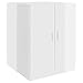vidaXL Meuble pour Machine à Laver Armoire Haute de Rangement Armoire à Lave-Linge Salle de Bain Buanderie Intérieur Blanc Brillant 71x71,5x91,5 cm