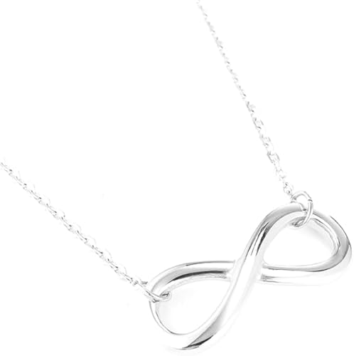 Image of Womens Silver Infinity Chain Necklace: PACK OF 1 (SR /JWLECN2)