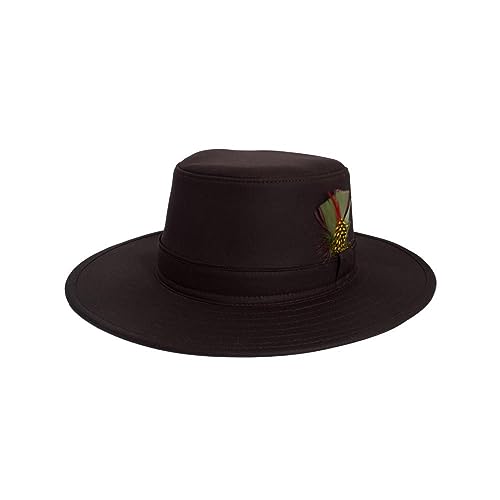 Walker and Hawkes - Wax Belmont Aussie Outback Hat - Brown - Large
