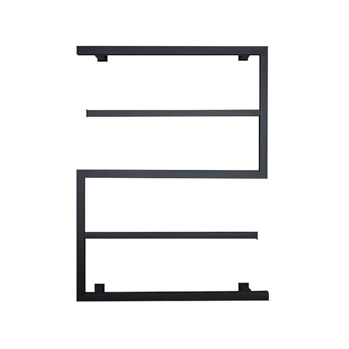 Sèche-serviette électrique noir 89W en acier inoxydable à 6 barres - 2