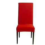 La housse de chaise est faite d'un matériau extensible, une excellente élasticité permet aux housses de siège de chaise de s'adapter à la plupart des tailles de chaises sans accoudoirs, faciles à mettre et à enlever.