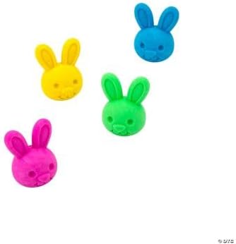 Fun Express Mini 3D Easter Bunny Erasers, Bulk 144 Pieces