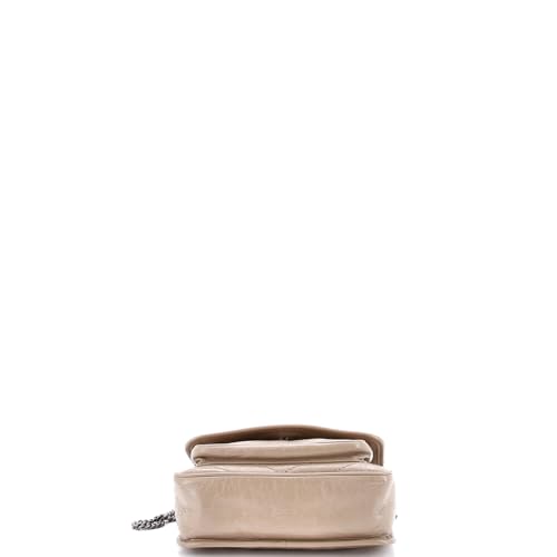 Saint Laurent, Pre-Loved Niki Chain Flap Bag Matelasse Chevron Leather Baby, Neutral4