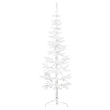 Rantry Künstlicher Halb-Weihnachtsbaum mit St?nder Schlank Wei? 120 cm Weihnachtsbaum Model344564
