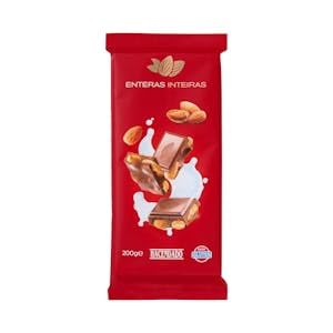 Chocolate extrafino con leche Hacendado almendras enteras Tableta 200 g Pack 2