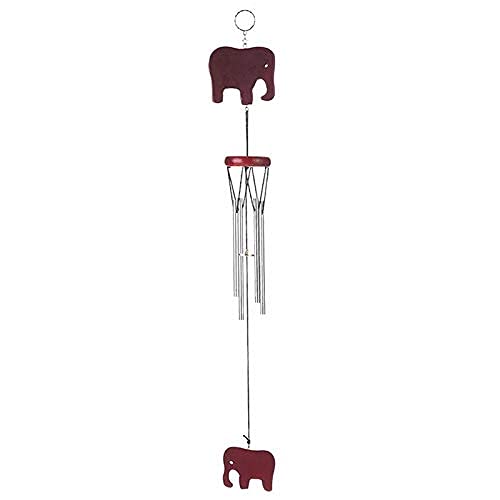 Ubersweet® Imported Home S d Retro Silver Brass Elephant Ca nula Indoor Patio Bells Strap