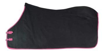 PFIFF Costa - Manta de Forro Polar, Color Negro y Rosa