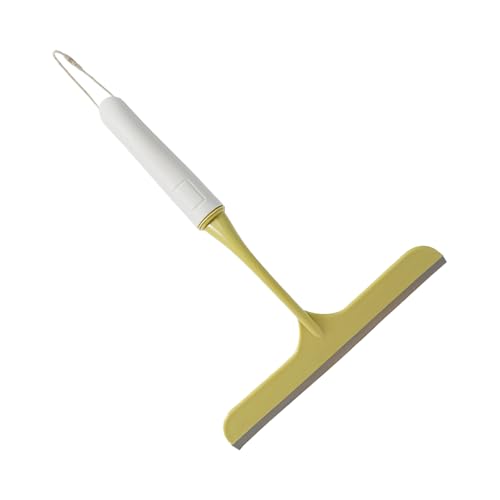 Raclette pour verre de douche – Raclette en acier inoxydable | Raclette de douche robuste, sans traces pour miroir et fenêtre pour porte de lunettes, nettoyage en profondeur