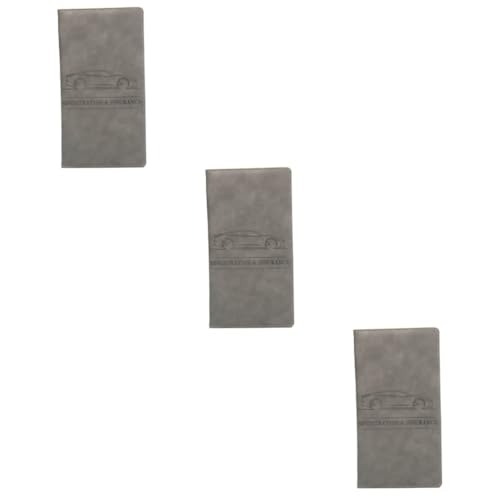 minkissy 3 Pièces Documents PU pour Assurance Auto Étui pour