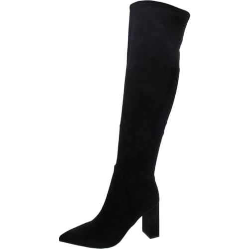 Wild Pair Womens Eileene Faux Suede Over-The-Knee Boots Black 8 Medium (B,M)2