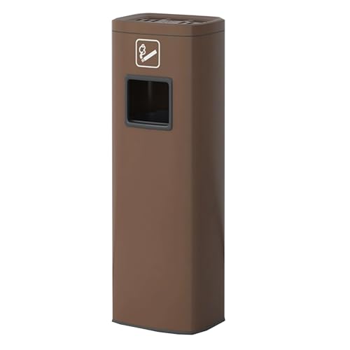 Cenicero para exteriores con cubo de basura, colector de cigarrillos para centros comerciales y oficinas, diseño resistente a la intemperie para zonas de alto tráfico