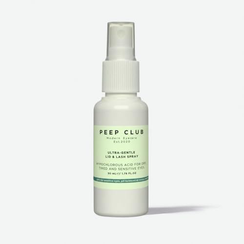 Peep Club Hypochlorous Acid Spray for Face and Eyes - Gentle Lid & Lash Cleansing Facial Spray Mist for Daily Use - Reduce Blemishes Breakouts Eczema and Redness on Skin Travel Size Toner 50ml