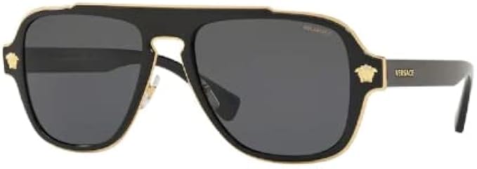 Versace VE2199 MEDUSA CHARM Square Sunglasses For Men + BUNDLE with Designer iWear Complimentary Eyewear Care Kit