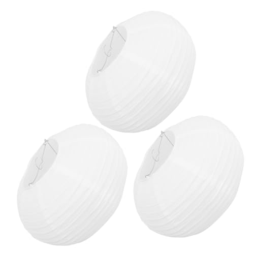 Garneck 3個折りたたみ式和風紙提灯シェード シャンデリアランプカバー 丸型吊り下げランタンシェード パーティー室内外装飾用 耐久性あり