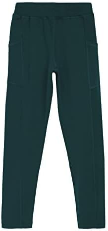 chimprala Kids Sports Regular Fit Tights for Girls with Pocket 15-16 Years Bottle Green