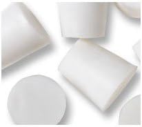 WidgetCo #3 White Silicone Rubber Stoppers, Rubber Plugs, Tapered, Industrial Grade (Qty 25)
