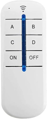 Roboway 4-Way ON/Off 220V-240V Light Digital Remote-Control Wireless Wall Switch with RF Remote Control (RW-RF031)