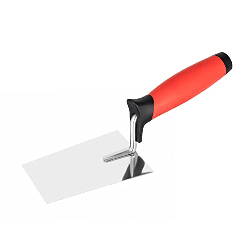 Handy 120 Bucket Trowel | Soft Grip Handle | Tile, Brick, Concrete, Plaster | Ergonomic Hanging Shape, Rust-Resistant Stainless Steel | Heavy-Duty Home or Construction Use - by MASTA Tools