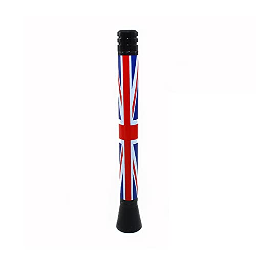 Cuztom Tuning 5 Inch Short Union Jack Blue Red UK Flag for Mini Cooper Roof Top Radio Antenna