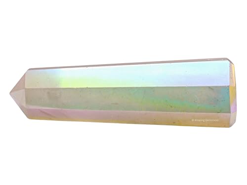 Image of Amazing Gemstone Angel Aura Quartz Crystal Towers ~ Natural Healing Crystal Point Obelisk for Reiki Healing and Crystal Grid (2 inch to 3 inch Inch)