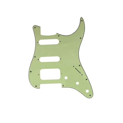 Pickguard guitare électrique SSH ST 3 plis vert vintage plaque protection micros