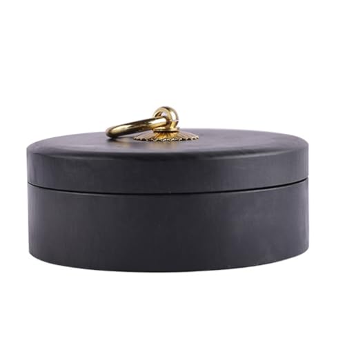 Encrier en pierre naturelle noire avec couvercle hydratant grande capacité calligraphie