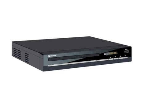Denver DVH-7787 UK-Version – kompakter DVD-Player, Multiregionen/alle Regionen, Full HD 1080p Upscaling, HDMI, Scart- und Composite-Video-Anschlüsse, USB-Anschluss und Fernbedienung