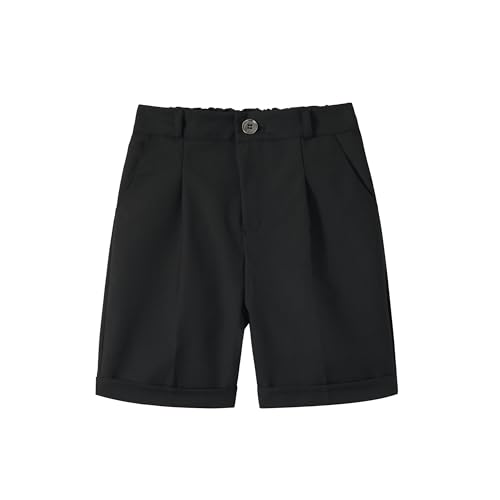 Image of LOLANTA Boys Dress Shorts, Kids Summer Shorts School Uniform Outfit,Flat Front, Solid, Adjustable Waist 2-14 Years
