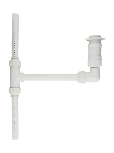 Fontaine de piscine double pulvérisation en PVC blanc - 7